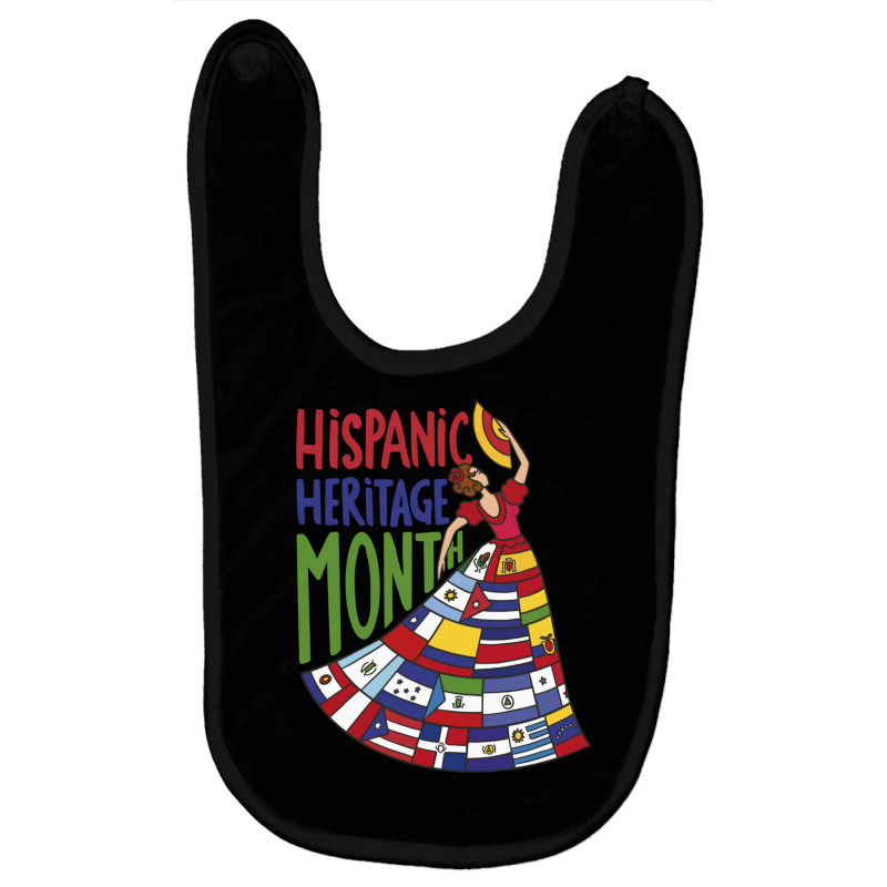 Latin Flags National Hispanic Heritage Month Long Sleeve T Shirt Baby Bibs by cm-arts | Artistshot