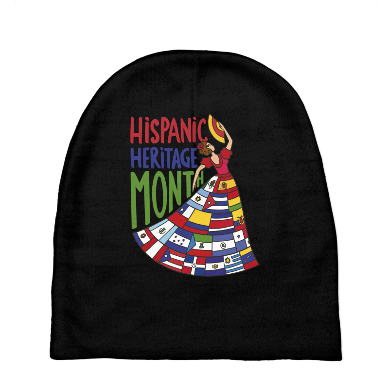 Latin Flags National Hispanic Heritage Month Long Sleeve T Shirt Baby Beanies by cm-arts | Artistshot