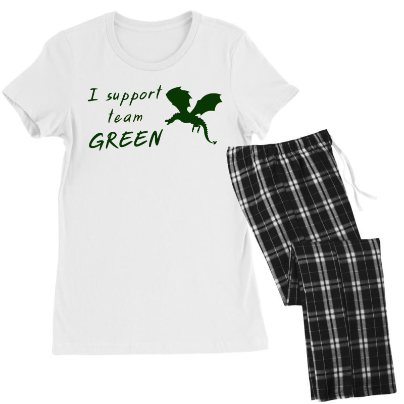 I Support Team Green Graphic Women's Pajamas Set by Aleyza Store | Artistshot