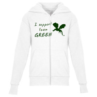 I Support Team Green Graphic Youth Zipper Hoodie | Artistshot