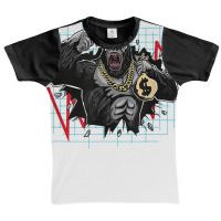 Cash Monkey Crashing Market Gorilla Stock Market Crash Ape T Shirt Graphic Youth T-shirt | Artistshot