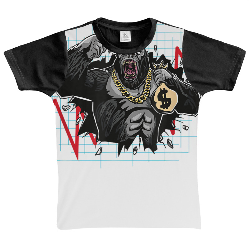 Cash Monkey Crashing Market Gorilla Stock Market Crash Ape T Shirt Graphic Youth T-shirt by hin | Artistshot