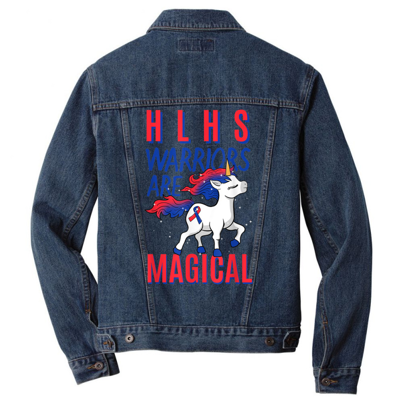 Hlhs Warrior Hypoplastic Left Heart Syndrome Unicorn Lover T Shirt Men Denim Jacket | Artistshot