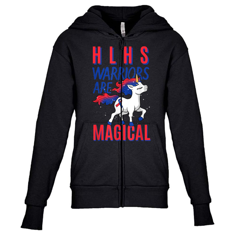 Hlhs Warrior Hypoplastic Left Heart Syndrome Unicorn Lover T Shirt Youth Zipper Hoodie | Artistshot