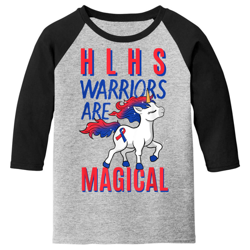 Hlhs Warrior Hypoplastic Left Heart Syndrome Unicorn Lover T Shirt Youth 3/4 Sleeve | Artistshot