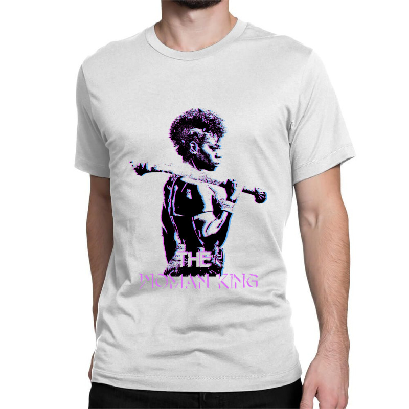 The Woman King Art Black And Purple Glitch Classic T-shirt by cm-arts | Artistshot