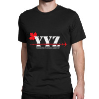 Retro Vintage Toronto Yyz Maple Leaf Airport Code T Shirt Classic T-shirt | Artistshot