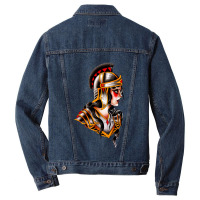 Traditional Beautiful Knight Tattoo Men Denim Jacket | Artistshot