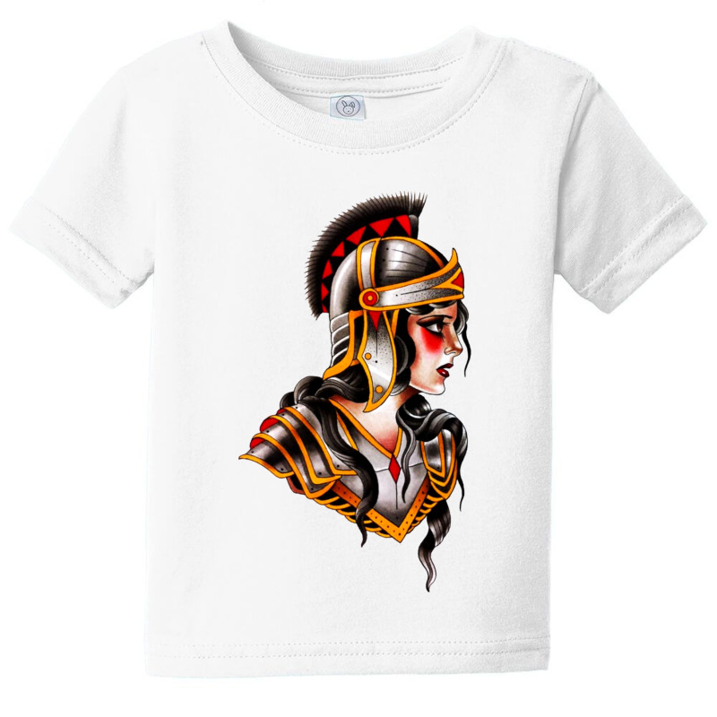 Traditional Beautiful Knight Tattoo Baby Tee by cm-arts | Artistshot