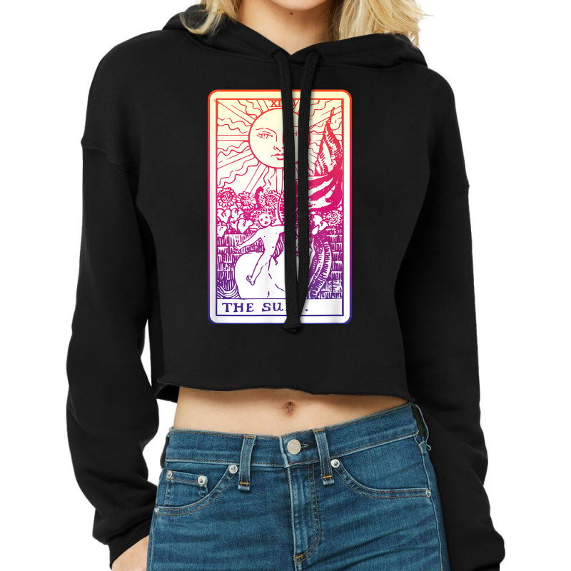 The Sun Tarot Card Witch Aesthetic Witchy Major Arcana T Shirt Cropped Hoodie by cm-arts | Artistshot