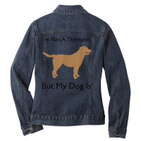 Therapy Dog T Shirt  Dog Therapist  Canine Volunteer Ladies Denim Jacket | Artistshot