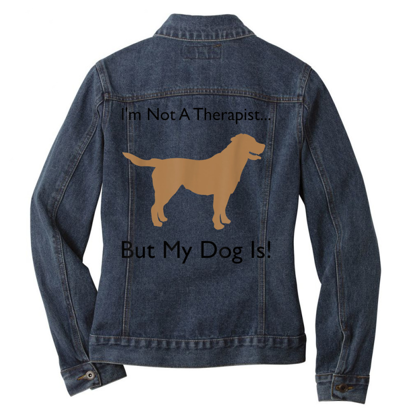 Therapy Dog T Shirt  Dog Therapist  Canine Volunteer Ladies Denim Jacket by cm-arts | Artistshot