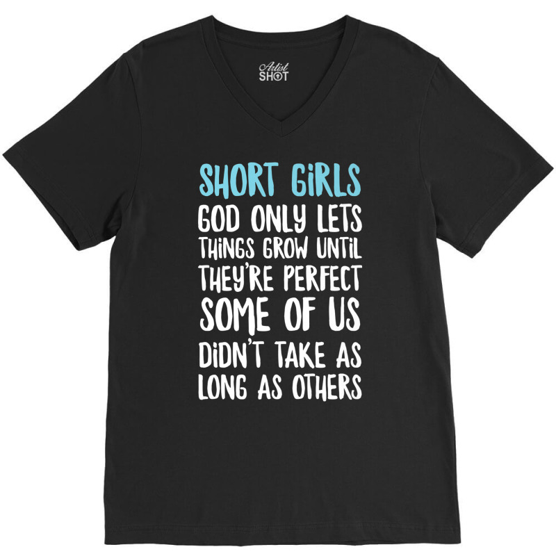 Funny Short Girl Gift Short Girl Joke Short Girl Saying Premium T Shir V-neck Tee | Artistshot