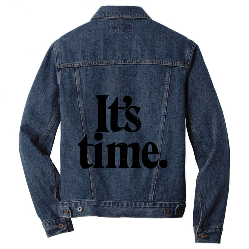 It_amp_amp_amp_39_s Time (worn Look) Men Denim Jacket by GEORGEJUBILEE | Artistshot