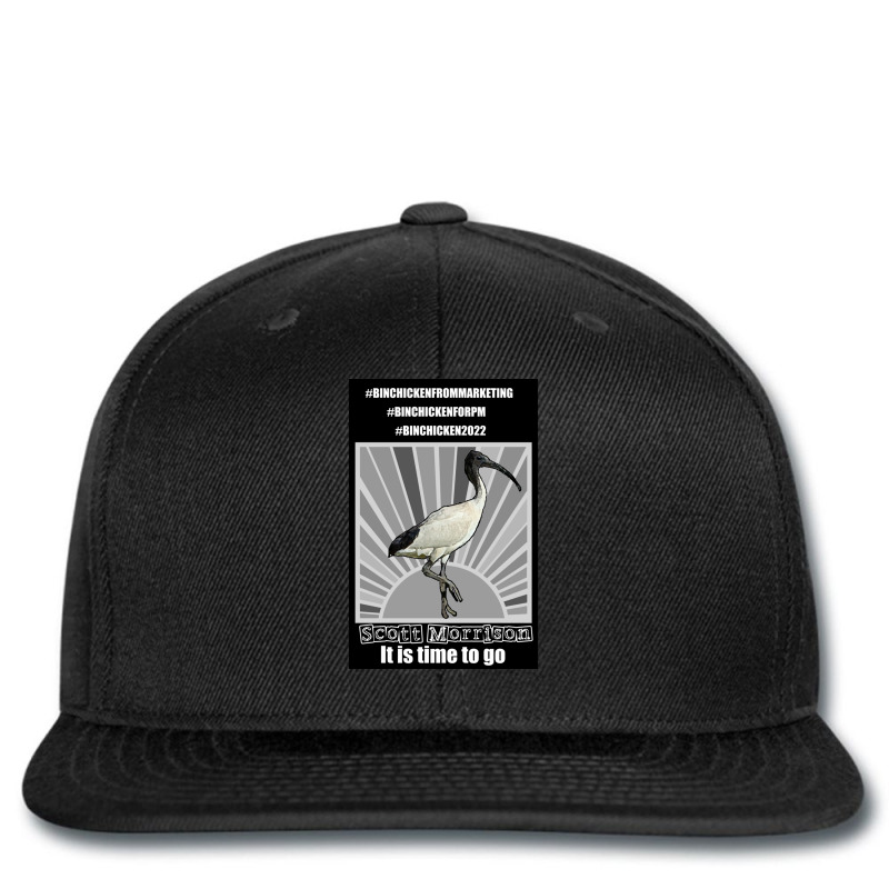 Its Time To Go Scott Morrison  - Binchickenfrommarketing- Black And Wh Printed hat by GEORGEJUBILEE | Artistshot