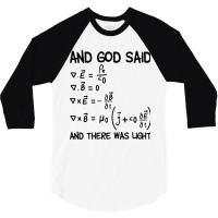 Maxwell Equations And God Said And There Was Light Pullover Hoodie 3/4 Sleeve Shirt | Artistshot