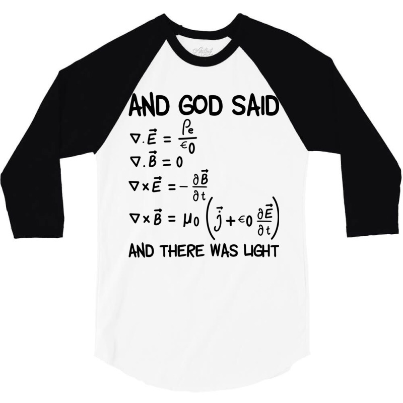 Maxwell Equations And God Said And There Was Light Pullover Hoodie 3/4 Sleeve Shirt by cm-arts | Artistshot