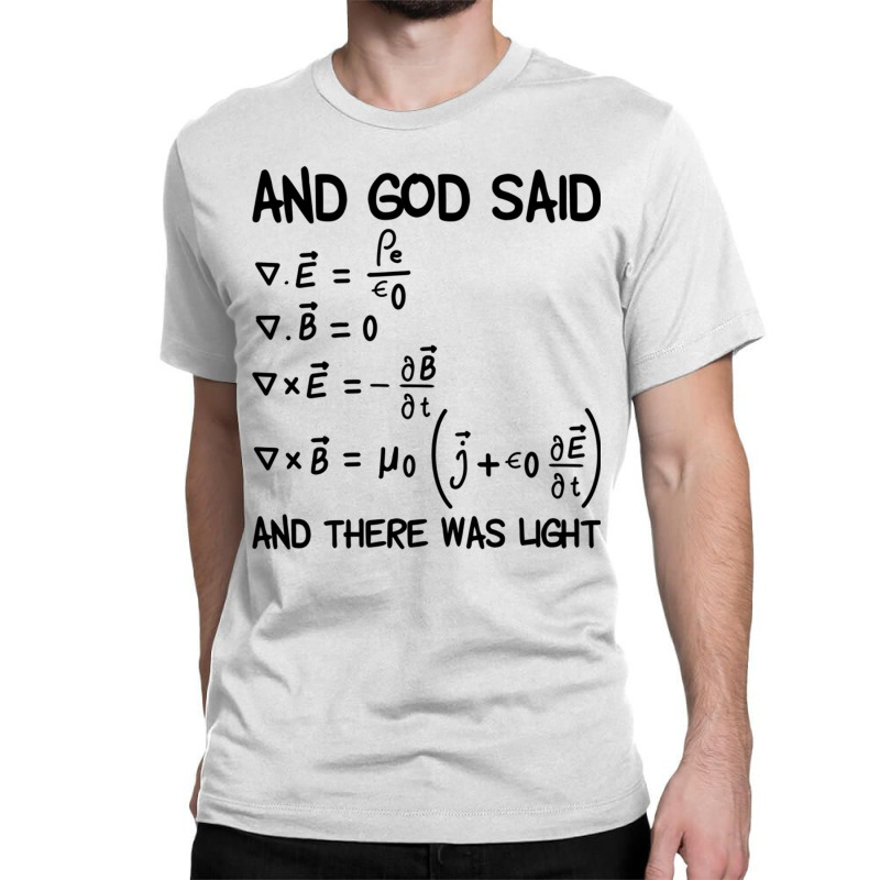 Maxwell Equations And God Said And There Was Light Pullover Hoodie Classic T-shirt by cm-arts | Artistshot