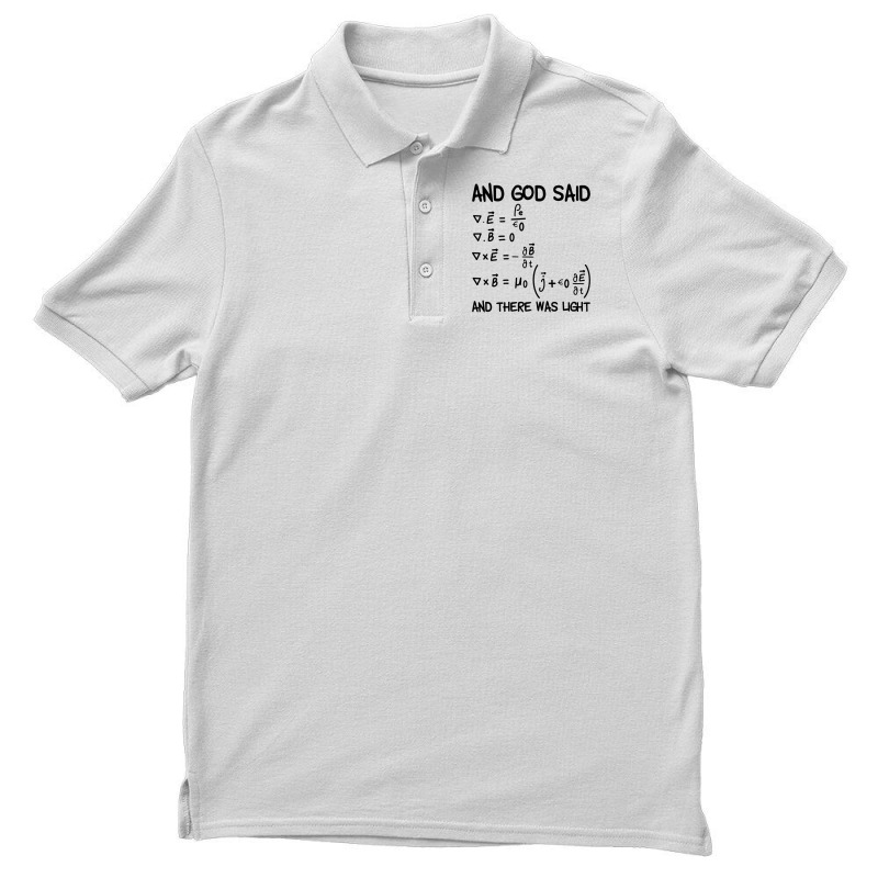 Maxwell Equations And God Said And There Was Light Pullover Hoodie Men's Polo Shirt by cm-arts | Artistshot