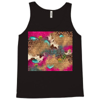 Pink Glitter Leopard Sunflower Gemstone Tank Top | Artistshot