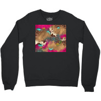 Pink Glitter Leopard Sunflower Gemstone Crewneck Sweatshirt | Artistshot