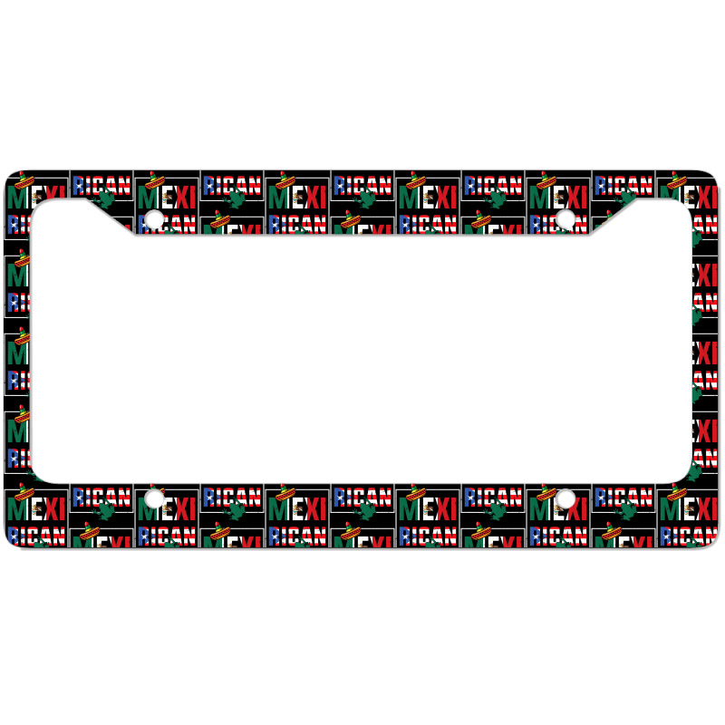 Mexican Flag/ Puerto Rican Flag License Plate