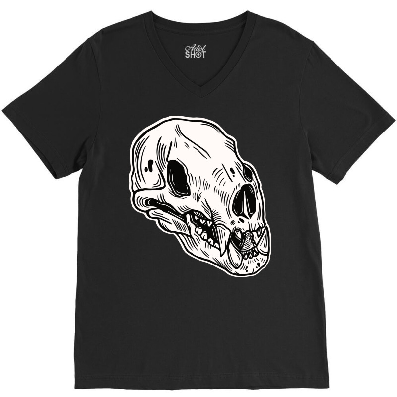 Animal Skull V-Neck Tee by Morspective | Artistshot