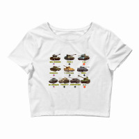 Top Ten Best Ww2 Tanks M4 Sherman Panzer Iv Tiger Ii T 34 Sweatshirt Crop Top | Artistshot