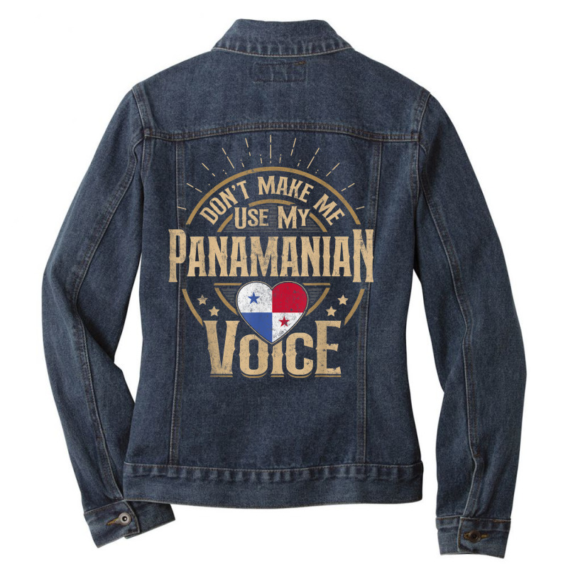 Panama Flag Souvenirs For Panamanians Men & Women T Shirt Ladies Denim Jacket by cm-arts | Artistshot