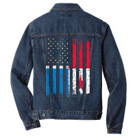 Panamanian Us Flag Panama Born Panamanian American Tank Top Men Denim Jacket | Artistshot