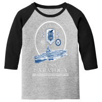 Uss Saratoga Cva 60 Naval Ship Military Aircraft Carrier T Shirt Youth 3/4 Sleeve | Artistshot