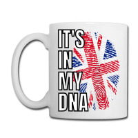 Its In My Dna British Flag United Kingdom Fingerprint Raglan Baseball Coffee Mug | Artistshot