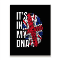 Its In My Dna British Flag United Kingdom Fingerprint Raglan Baseball Metal Print Vertical | Artistshot