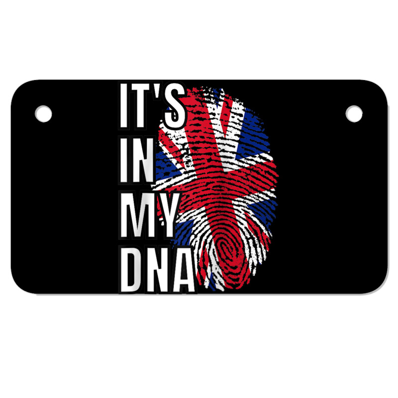 Its In My Dna British Flag United Kingdom Fingerprint Raglan Baseball Motorcycle License Plate by cm-arts | Artistshot