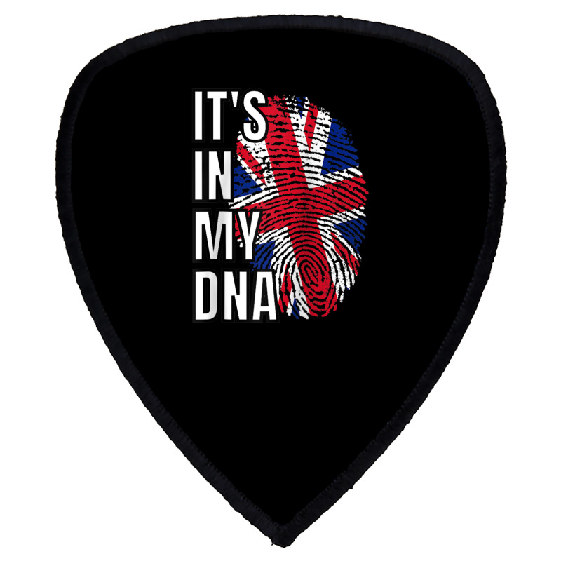 Its In My Dna British Flag United Kingdom Fingerprint Raglan Baseball Shield S Patch by cm-arts | Artistshot