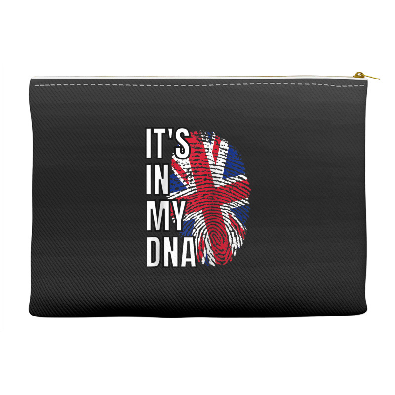 Its In My Dna British Flag United Kingdom Fingerprint Raglan Baseball Accessory Pouches by cm-arts | Artistshot