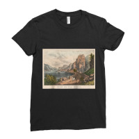 Vintage Rhine River Illustration (1907) Raglan Baseball Tee Ladies Fitted T-shirt | Artistshot