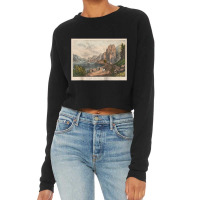 Vintage Rhine River Illustration (1907) Raglan Baseball Tee Cropped Sweater | Artistshot