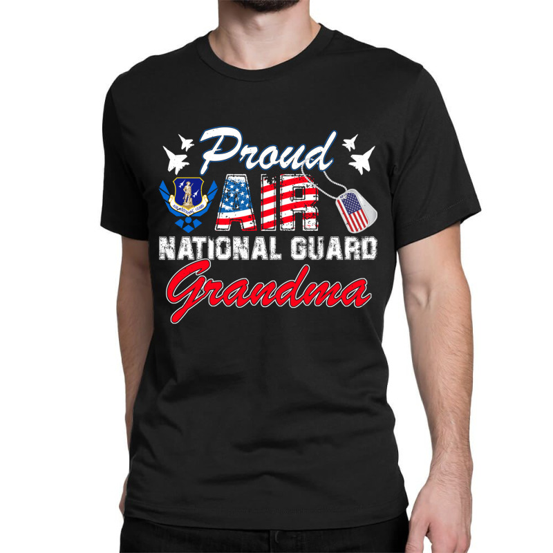 Proud Air National Guard Grandma Air Force Veterans Day Long Sleeve T Classic T-shirt by cm-arts | Artistshot