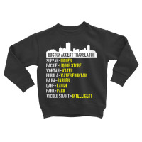 Womens Funny Boston Accent Translator For Wicked Smaht Bostonians V Ne Toddler Sweatshirt | Artistshot