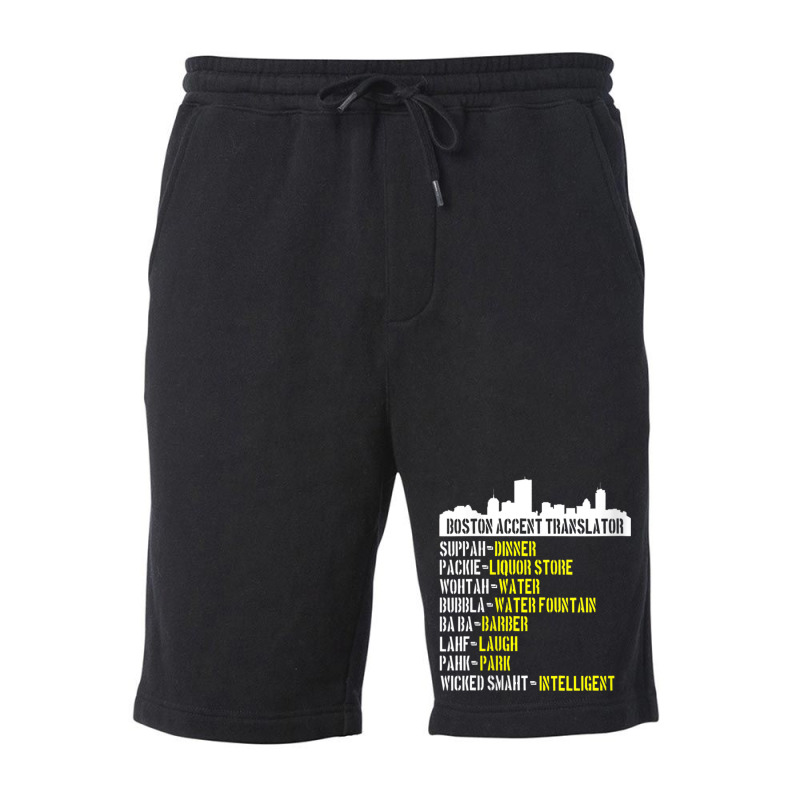 Womens Funny Boston Accent Translator For Wicked Smaht Bostonians V Ne Fleece Short | Artistshot