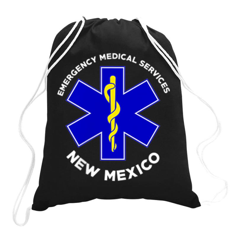 New Mexico Ems Emergency Medical Services Emt Medic Drawstring Bags | Artistshot