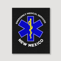 New Mexico Ems Emergency Medical Services Emt Medic Portrait Canvas Print | Artistshot