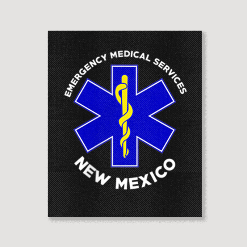 New Mexico Ems Emergency Medical Services Emt Medic Portrait Canvas Print | Artistshot