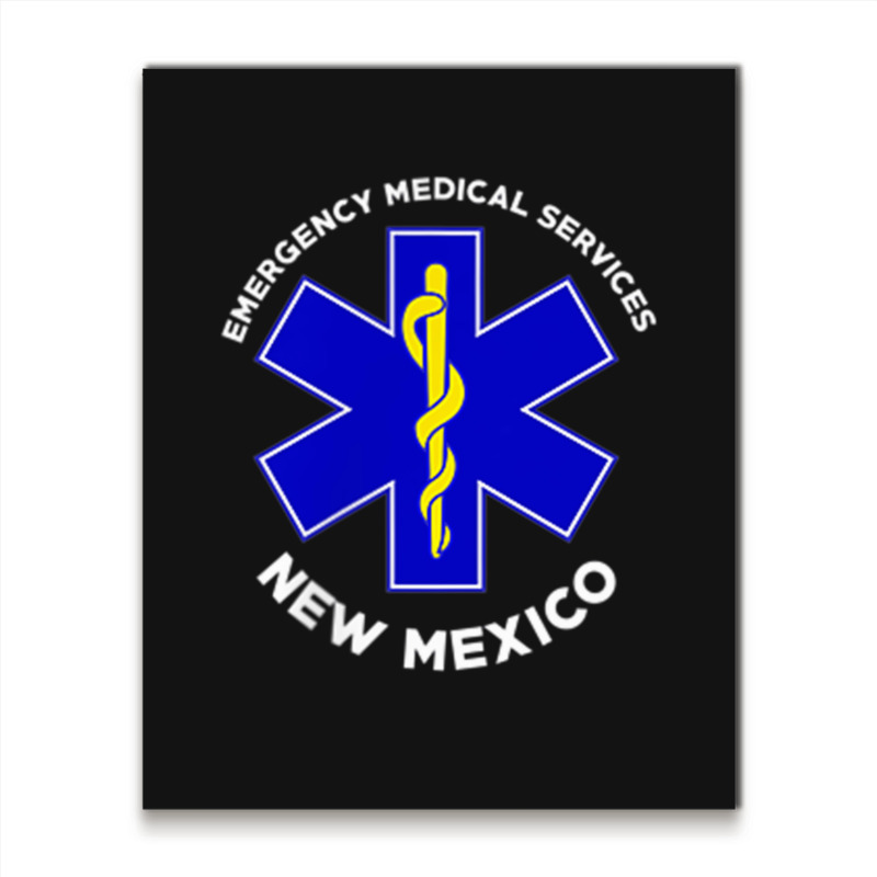 New Mexico Ems Emergency Medical Services Emt Medic Metal Print Vertical | Artistshot