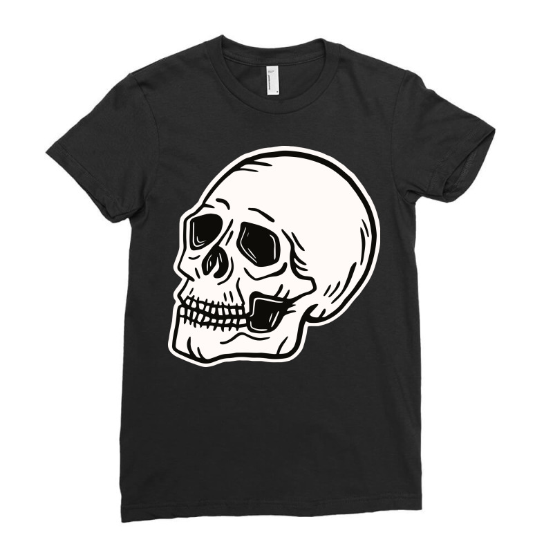 Side Man Bones Ladies Fitted T-Shirt by Morspective | Artistshot