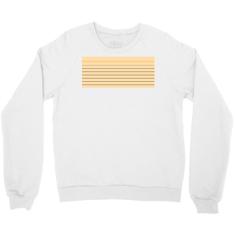 Cream Colored Notebook Paper With Single Black Lines And Yellow Paragr Crewneck Sweatshirt by American choice | Artistshot