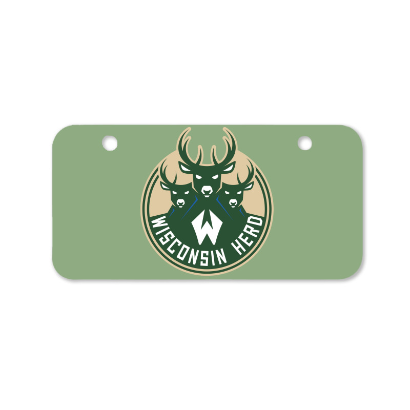 Wisconsin Herd Bicycle License Plate | Artistshot