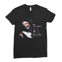 Original Portrait Of Luciano Pavarotti Shirt Ladies Fitted T-shirt | Artistshot