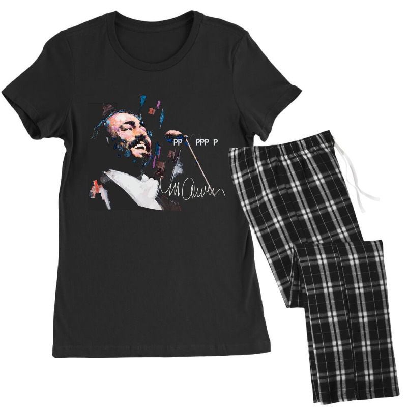 Original Portrait Of Luciano Pavarotti Shirt Women's Pajamas Set | Artistshot